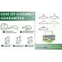 Standing Clothes Hanger Stacker Holder, 2 pcs Drying Rack Caddy Premium Grade PP for Tidier Laundry Room Closet Organizer, Large Capacity Hold Up to 30 Hangers with Manual for Installation