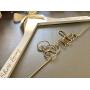 Wedding Dress Hangers - Personalize Bridal Hanger, Wedding Gown Hanger, Name hanger, One Line basic Hanger, 30+ Ribbon Color to Choose from.