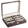 JackCubeDesign Leather 8 Compartments Eyeglass Display Organizer Eyeglasses Sunglass Storage Case Boxes Eyewear Tray Stand Suede Inside with Acrylic Cover(Brown, 17.4 x 6.7 x 1.97) ? :MK379B JackCubeDesign Leather 8 Compartments Eyeglass Display Organizer Eyeglasses Sunglass Storage Case Boxes Eyewear Tray Stand Suede Inside with Acrylic Cover(Brown, 17.4 x 6.7 x 1.97) ? :MK379B