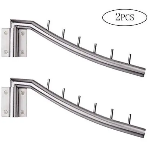 OLESTAR Swing Arm Holder Clothing Hanging System Wall Mounted Rack Wardrobe Hanger Portable Clothes Storage Organiser (2PCS) OLESTAR Swing Arm Holder Clothing Hanging System Wall Mounted Rack Wardrobe Hanger Portable Clothes Storage Organiser (2PCS)