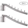 OLESTAR Swing Arm Holder Clothing Hanging System Wall Mounted Rack Wardrobe Hanger Portable Clothes Storage Organiser (2PCS)