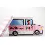 Wonderful Think Pink Ice Cream Truck Storage Boxes - Folding Storage Bin with Foam Cushion Seat Perfect Size Storage Collapsible Chest for Books, Shoes, Clothes, Toy
