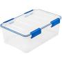 IRIS USA, Inc. WSB-SS Ziploc WeatherShield 16 Quart Storage Box, Clear, 4 Pack,
