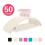 Premium Velvet Hangers (Pack of 50) Heavyduty- Non Slip No Shoulder Bump Suit Hangers - Copper/Rose Gold Hooks,Space Saving Clothes Hangers,Rounded Hangers for Coat,Sweater,Jackets,Pants,Shirt(Ivory)