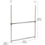 Oceanstar 2-Tier Portable Adjustable Rod Closet Hanger, Chrome