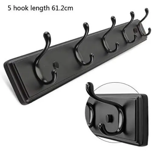 Coat Hook Creative Wall Bamboo Hangers Clothes Rack Bathroom Door Rear Bedroom Bed Coat Hook (Color : Black, Size : 5 Hooks) Coat Hook Creative Wall Bamboo Hangers Clothes Rack Bathroom Door Rear Bedroom Bed Coat Hook (Color : Black, Size : 5 Hooks)