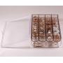 Mymazn Plastic Clear Jewelry Organizer Boxes for Women, Girls | Small Jewelry Case Storage Bracelets, Rings, Earrings Holder Tray (2 Layer, Brown)