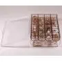 Mymazn Plastic Clear Jewelry Organizer Boxes for Women, Girls | Small Jewelry Case Storage Bracelets, Rings, Earrings Holder Tray (2 Layer, Brown)