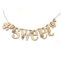 ADORNit, DIY Wood Swag Banner Hanger, Home Decoration - Sweet