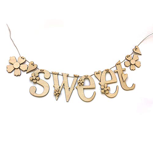 ADORNit, DIY Wood Swag Banner Hanger, Home Decoration - Sweet