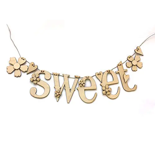 ADORNit, DIY Wood Swag Banner Hanger, Home Decoration - Sweet