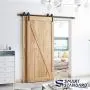 SMARTSTANDARD 6.6ft Bypass Sliding Barn Door Hardware Kit - Upgraded One-Piece Flat Track for Double Wooden Doors - Smoothly &Quietly - Easy to Install -Fit 36"-40" Wide Door Panel(J Shape Hanger) SMARTSTANDARD 6.6ft Bypass Sliding Barn Door Hardware Kit - Upgraded One-Piece Flat Track for Double Wooden Doors - Smoothly &Quietly - Easy to Install -Fit 36"-40" Wide Door Panel(J Shape Hanger)