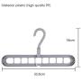Magic Clothes Hanger,GTWCK 360 Degrees Rotating Multi-Function Nine Hole Hanger Plastic Non Slip Drying Rack for Home Bedroom (Nordic ash)