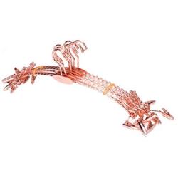 TOPBATHY 10PCS Anti-Slip Clothes Hangers Thickened Undewear Hanger Clip Hangers for Home Shop (Rose Gold)