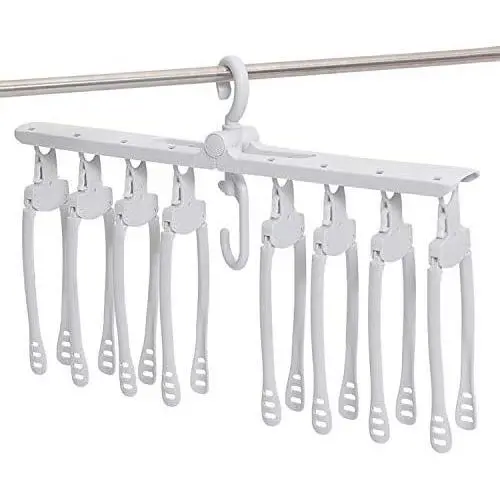 Decdeal Portable Folding Clothes Hangers Multifunctional Set Wardrobe Clothing Coat Foldable Clothes Drying Rack Plastic Hanger for Traveling Business Trip Decdeal Portable Folding Clothes Hangers Multifunctional Set Wardrobe Clothing Coat Foldable Clothes Drying Rack Plastic Hanger for Traveling Business Trip