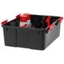 IRIS 30 Quart WEATHERTIGHT Storage Box, 6 Pack, Black