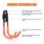 WOLFWILL 8 Pack Heavy Duty Garage Storage Utility Double Hooks - Anti-Slip Coating Wall Mount Hanger & Organizer with Screws