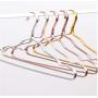 10pcs Random Color Cloth Hanger Durable Antideformation Aluminium Alloy Closet Adult Skirt Dress Clothing Towel Storage Rack Closet Space Saver