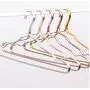 10pcs Random Color Cloth Hanger Durable Antideformation Aluminium Alloy Closet Adult Skirt Dress Clothing Towel Storage Rack Closet Space Saver