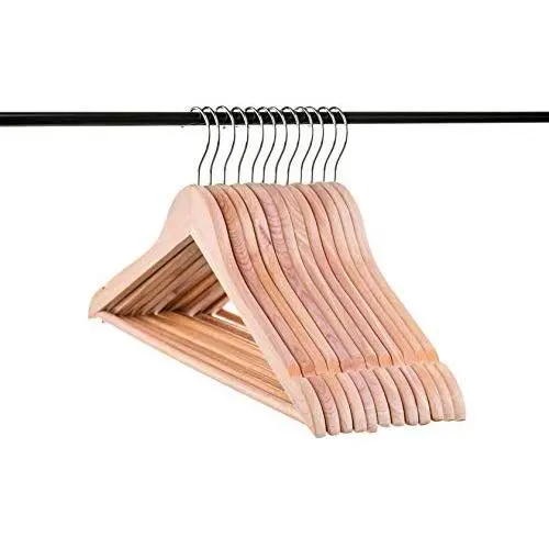 Neaties American Cedar Wood Hangers with Notches and Bar for Fresh Closet, 12pk Neaties American Cedar Wood Hangers with Notches and Bar for Fresh Closet, 12pk
