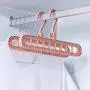 Perfect-display Multi Clothes Coat Hanger Organizer Multi Port Support Baby Clothes Drying Racks Plastic Scarf Cabide Storage Rack Hangers,Pink