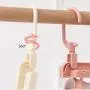 HJYPYJ Magic Hanger,6 in 1 Folding Hanger,Horizontal and Vertical Double Hook Space-Saving Organizer Hangers, Rotate/Pink / 6 pcs HJYPYJ Magic Hanger,6 in 1 Folding Hanger,Horizontal and Vertical Double Hook Space-Saving Organizer Hangers, Rotate/Pink / 6 pcs