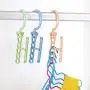 Wffo Magic Clothes Hanger 5-hole Belt Handle 360°Rotating Hanger Hook Clothes Storage Heavy Duty 3 Pieces