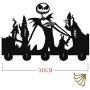 The Nightmare Before Christmas Wall Hanger Wall Hook Key Holder Heavy Duty 11LB(Max) Wall Décor Wood Coat Hooks Key Holder Key Hanger for Wall Entryway and Kitchen Christmas Gift N3