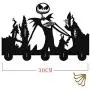 The Nightmare Before Christmas Wall Hanger Wall Hook Key Holder Heavy Duty 11LB(Max) Wall Décor Wood Coat Hooks Key Holder Key Hanger for Wall Entryway and Kitchen Christmas Gift N3