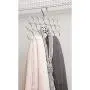 iDesign Axis Metal Loop Scarf Hanger, No Snag Closet Organization Storage Holder for Scarves, Mens Ties, Womens Shawls, Pashminas, Belts, Accessories, Clothes, 18 Loops, Chrome
