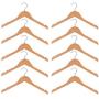 5pcs Child Kids Baby Wooden Coat Clothes Pants Hanger Wood Hook Drying Rack 32 cm