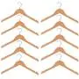 5pcs Child Kids Baby Wooden Coat Clothes Pants Hanger Wood Hook Drying Rack 32 cm