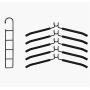2pcs Hook Multifunctional Fishbone Type Towel Multi Layers Coat Hanging Anti Slip Clothes Hangers Storage Racks Space Saving