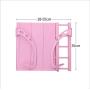 Multipurpose Folding Drying Rack Outdoor Portable Clothes Hanger Balcony Laundry Dryer Airer (Pink)