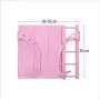 Multipurpose Folding Drying Rack Outdoor Portable Clothes Hanger Balcony Laundry Dryer Airer (Pink)
