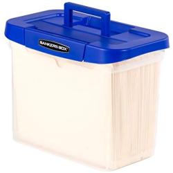 Bankers Boxes Heavy Duty Portable Plastic File Boxes with Hanging Rails, Letter, 1 Pack (0086304)