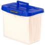 Bankers Boxes Heavy Duty Portable Plastic File Boxes with Hanging Rails, Letter, 1 Pack (0086304)