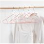 10Pcs T Shape Steel Wire Hangers for Clothes Storage Rack Anti-Skid Adult Coat Hanger Wardrobe Organizer Holder 40cm Random Color