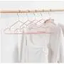 10Pcs T Shape Steel Wire Hangers for Clothes Storage Rack Anti-Skid Adult Coat Hanger Wardrobe Organizer Holder 40cm Random Color