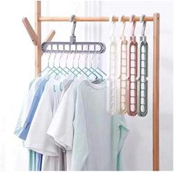 10pcs Random Color Multi-Port Support Circle Clothes Hanger Clothes Drying Racks Multifunction Plastic Scarf Clothes Hanger Hangers Storage Rack