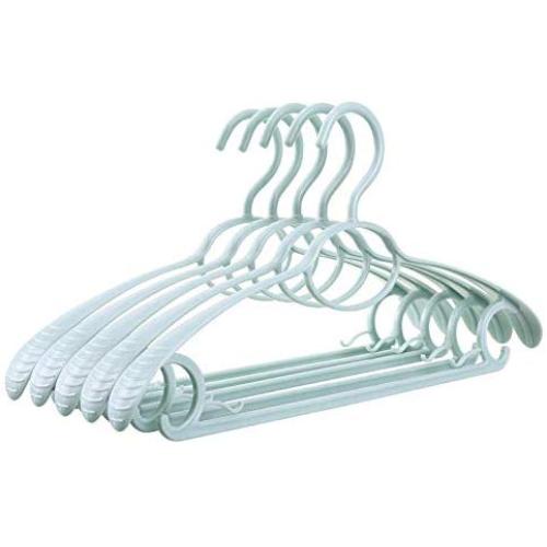 SAASNY Standard Hangers,40 Pack Blue 41cm Plastic All Purpose Coat Clothes Garment Trouser Skirt Bar Broad Shoulder Hangers,Strong Standard Hangers with Non-Slip Durable