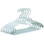 SAASNY Standard Hangers,40 Pack Blue 41cm Plastic All Purpose Coat Clothes Garment Trouser Skirt Bar Broad Shoulder Hangers,Strong Standard Hangers with Non-Slip Durable
