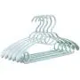 SAASNY Standard Hangers,40 Pack Blue 41cm Plastic All Purpose Coat Clothes Garment Trouser Skirt Bar Broad Shoulder Hangers,Strong Standard Hangers with Non-Slip Durable