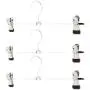 uxcell Metal Family Double Clips Design Socks Suits Pants Clothes Hanger 3 Pcs Black uxcell Metal Family Double Clips Design Socks Suits Pants Clothes Hanger 3 Pcs Black