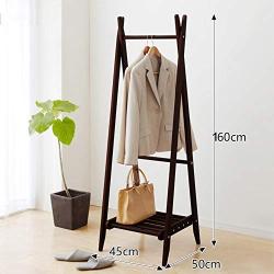 JING-ma Simple Modern Floor Solid Wood Coat Rack, Hanger Wall Hanging Bedroom Hanger Clothes Rack Wooden Floor Stand