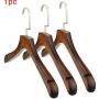 Solid Wood Save Space Retro Clothes Hanger Smooth Non Slip Stand Coat Rack Adult Storage Wide Shoulder Simple Closets Suit 5pcs