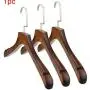 Solid Wood Save Space Retro Clothes Hanger Smooth Non Slip Stand Coat Rack Adult Storage Wide Shoulder Simple Closets Suit 5pcs