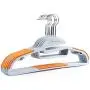 BEIQIHHY Hanger Clothing Support Non-Slip Non-Marking Plastic Multi-Purpose Drying Dry and Wet 20, Orange