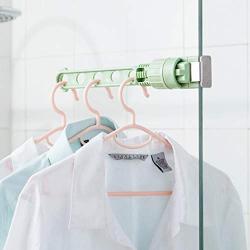 CapsA Clothes Folding Travel Hangers Punch-Free Wall Coat Hanging Bathroom Hook Hanger Hook Free Punching Rack Non Slip Plastic Drying Rack