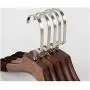 5 Pcs Anti-Slip Solid Wood Clothes Hangers with Velvet Flocked, Walnut Non Slip Shirt Coats Shirts Hanger Rack with Notches 5 Pcs Anti-Slip Solid Wood Clothes Hangers with Velvet Flocked, Walnut Non Slip Shirt Coats Shirts Hanger Rack with Notches